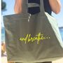 Personalised Neon Slogan Oversized Everyday Tote Bag, thumbnail 5 of 7