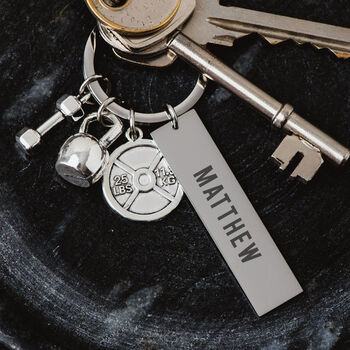Personalised Charm Engraved Keyring Gift, 6 of 8