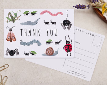 Bug Children's Thank You A6 Postcard Pack, 2 of 3