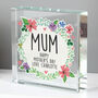 Compact Floral Personalised Crystal Token, thumbnail 2 of 6
