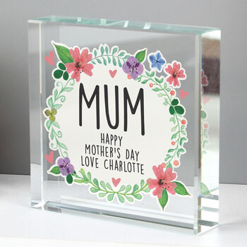 Compact Floral Personalised Crystal Token, 2 of 6