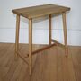 Handmade Solid Oak Table With Braced Legs, thumbnail 2 of 12