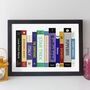 Dad Gift Personalised Row Of Books Print, thumbnail 1 of 10