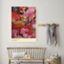 Japanese Pink Floral Mushrooms Art Print, thumbnail 3 of 4