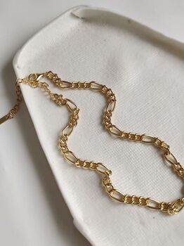 Thick 18 K Gold Link Chain Necklace Set, 10 of 12