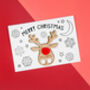 Personalised Rudolph Finger Puppet And Colour In Card, thumbnail 4 of 4