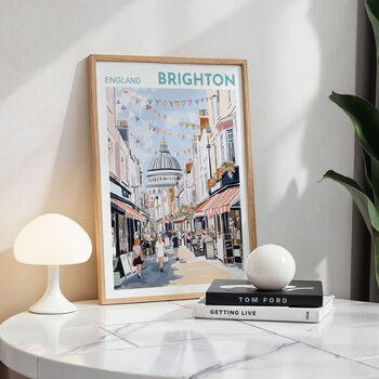 Brighton Lanes Travel Inspired City Poster, 6 of 8