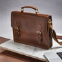 Leather Laptop Bag 'Reginald Deluxe', thumbnail 2 of 5