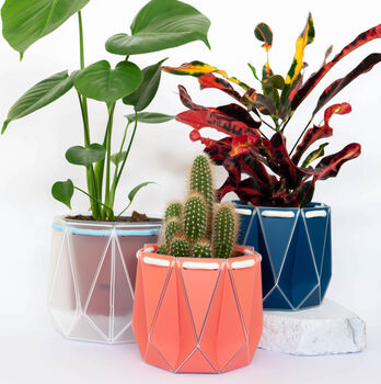 Three Origami Self Watering Eco Plant Pots, 7 of 12