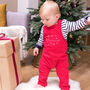 Personalised Christmas Snowflake Childrens Dungarees, thumbnail 4 of 7