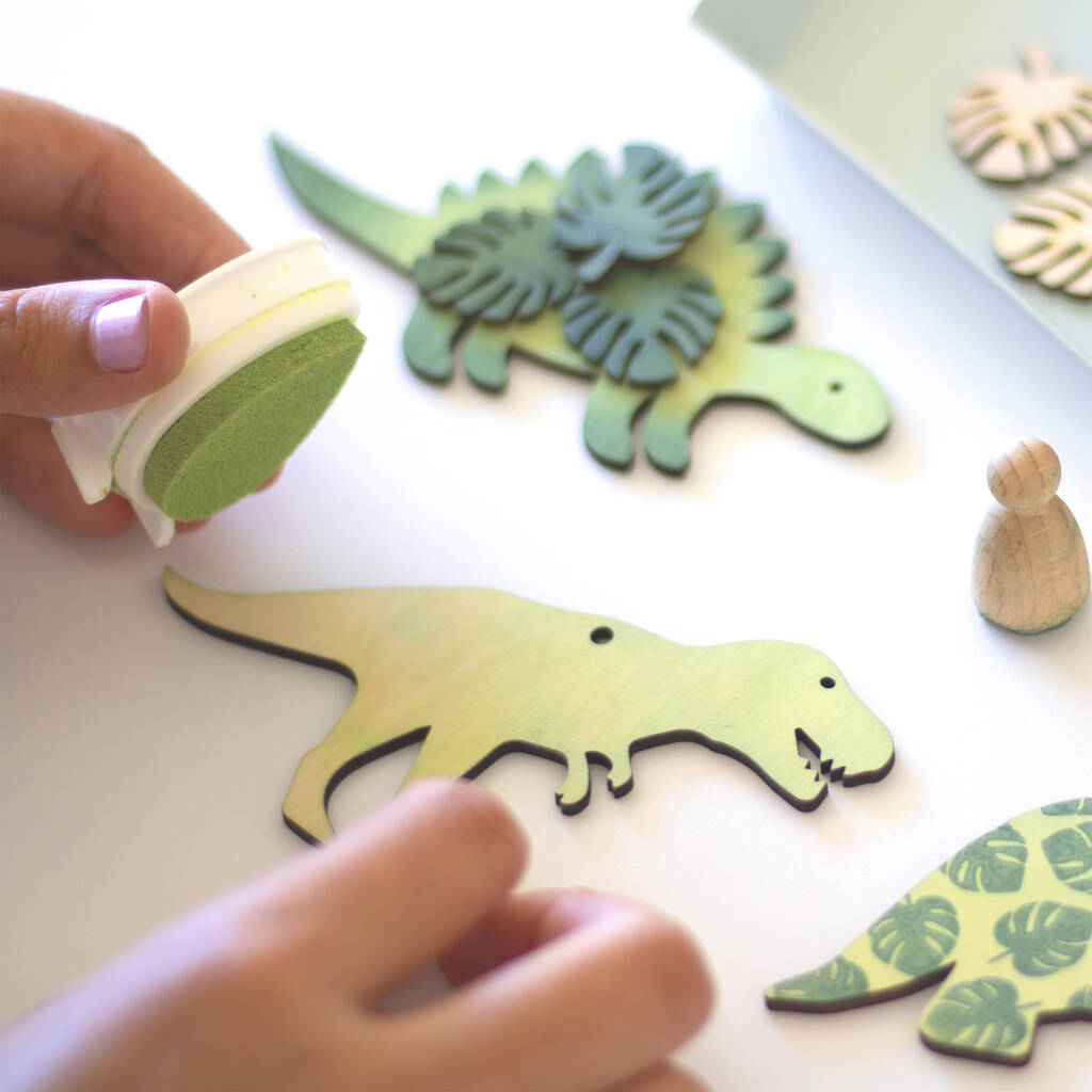 Dinosaur Wooden Craft Kit By Artcuts | notonthehighstreet.com