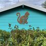 Metal Mandala Cat, Rusted Cat Wall Decor, Cat Gift, thumbnail 8 of 10