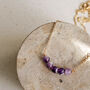 Amethyst Five Ball Pendant Necklace, thumbnail 1 of 5