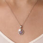 Aquarius Zodiac Necklace February Astrology Birthstone, thumbnail 2 of 6