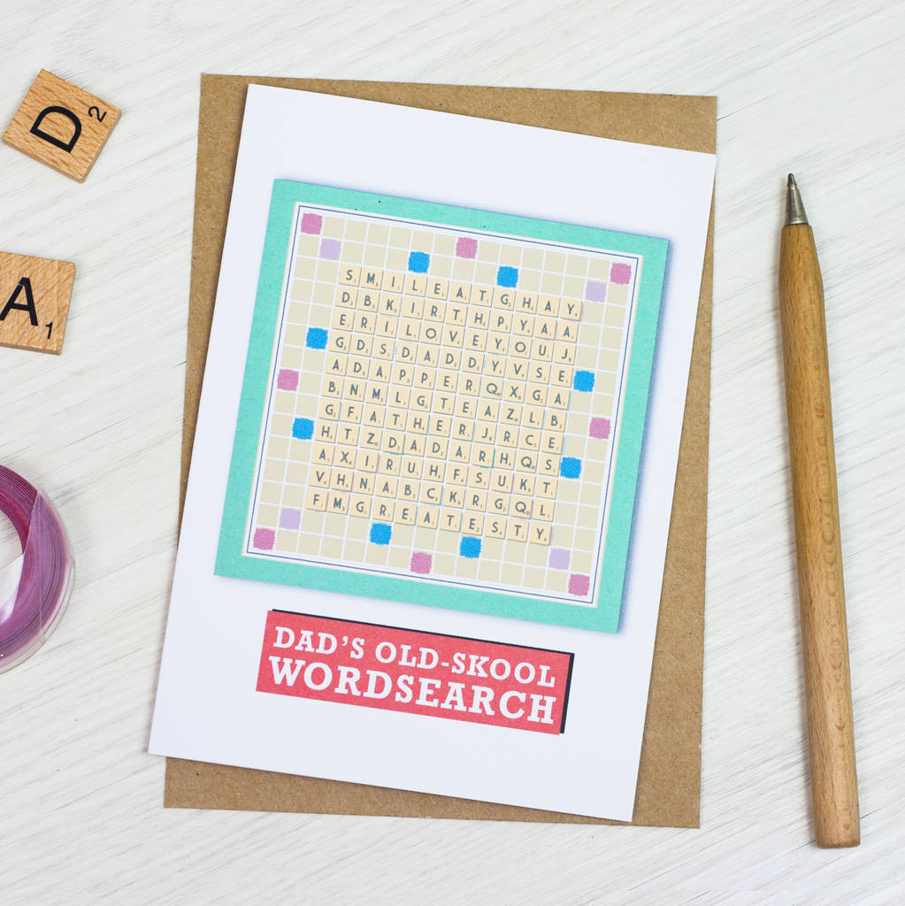 Personalised Dad Wordsearch Card, 1 of 3