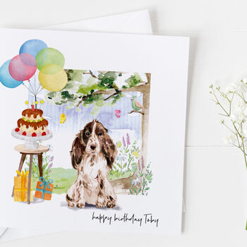 Springer Spaniel Dog Birthday Card, Pet Card ..7v3a, 2 of 4