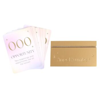 Angel Number Affirmation Cards With Wooden Stand, 4 of 4