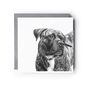 Hand Drawn Pit Bull Cross Dog Greeting Card Illustration, thumbnail 2 of 6