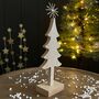 Wooden Tree Decoration With Gold Star, thumbnail 2 of 2