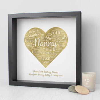 Personalised 70th Birthday Watercolour Word Art Gift, 6 of 10