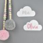 Personalised White Cloud And Colour Name Sign, thumbnail 2 of 6