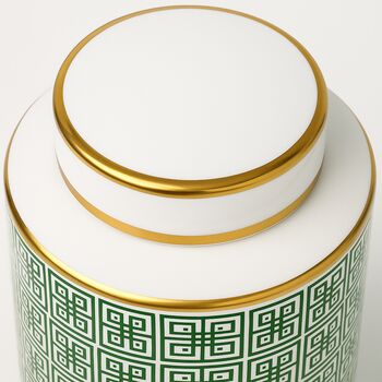 Ginger Jar Pot Veluwe Green Porcelain, 2 of 5