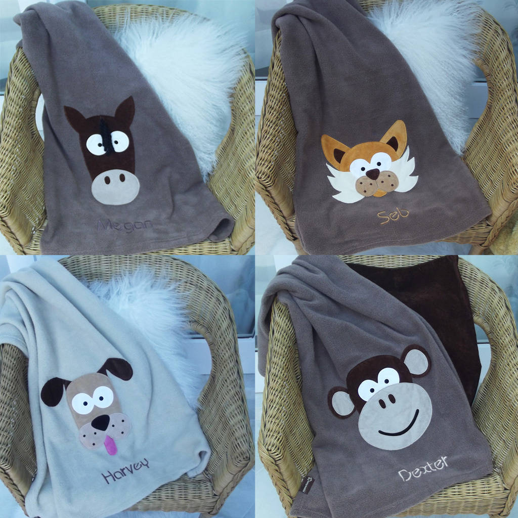 Children's Fleece Character Snuggle Blanket By Teeny Beanies Ltd
