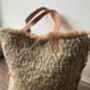 Moroccan Jute And Cotton Bag With Leather Handles, thumbnail 1 of 5