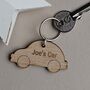 Personalised Name Wooden Car Keyring, thumbnail 2 of 3