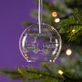 Personalised Christmas Train Glass Dome Bauble, thumbnail 1 of 3