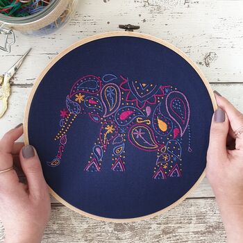 Paisley Elephant Embroidery Kit, 4 of 6