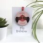 Personalised Dachshund Valentines Love Token And Card, thumbnail 2 of 3