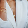 Delicate Gold Chain With Layered Pearls Necklace, thumbnail 1 of 4