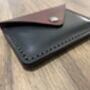 Black And Brown Handmade Leather Card Wallet, thumbnail 8 of 9