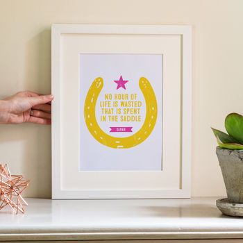 Horse Or Pony Inspired Print With Personalised Quote, 3 of 7