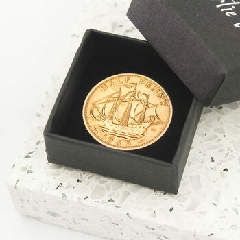 Personalised 60th Birthday Sixpence Heart Compact Mirror, 11 of 12