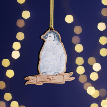 Personalised Penguin Christmas Tree Decoration, 6 of 7