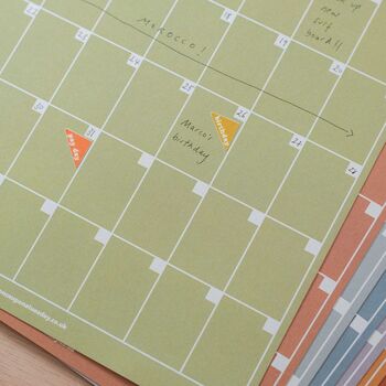 A4 Monthly Undated Wall Planner | 12 Pages | Surf, 10 of 10