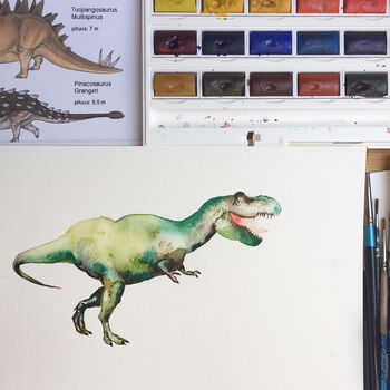 Personalised Dinosaurs Watercolour Birthday Card, 4 of 4