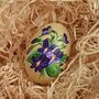 Hand Painted Easter Egg Decoration Violet Bunches, thumbnail 2 of 4