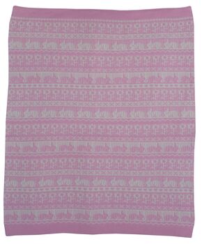 Cashmere Baby Blanket In Pink, 5 of 5