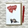 Ferret Father's Day Card, thumbnail 1 of 3