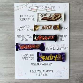 Personalised Best Friend Chocolate Board, 2 of 4