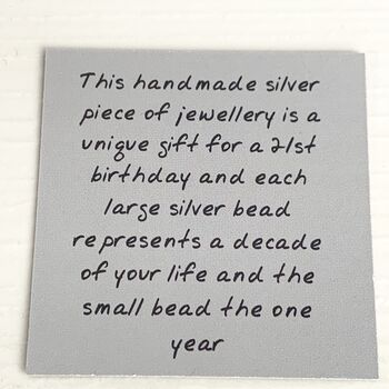 21st Birthday Handmade Silver Bangle, 3 of 4