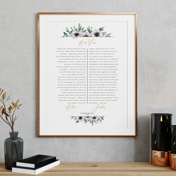 His And Hers Vows Print, 3 of 6