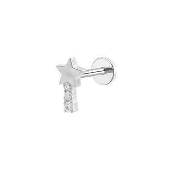 Shining Star Flat Back Cartilage Earring, 2 of 5