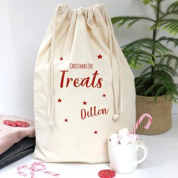 Treats For Christmas Eve Personalised Sack, 3 of 3