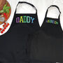 Unisex Varsity Parent And Child Aprons With Colour Print, thumbnail 2 of 3