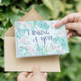 Thinking Of You Floral Card, thumbnail 1 of 4