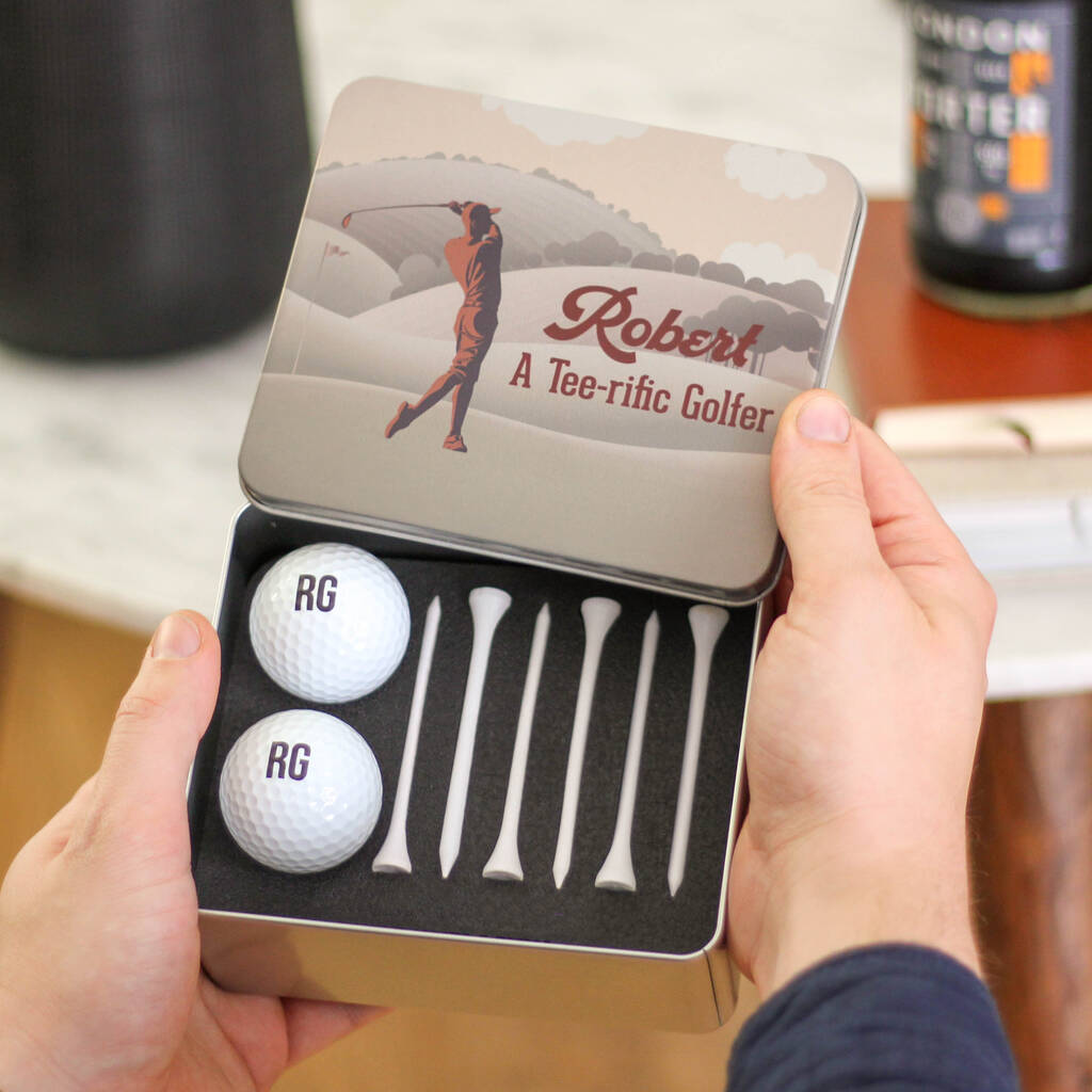 Personalised Retro Golf Tin Gift Set For Him, 1 of 7
